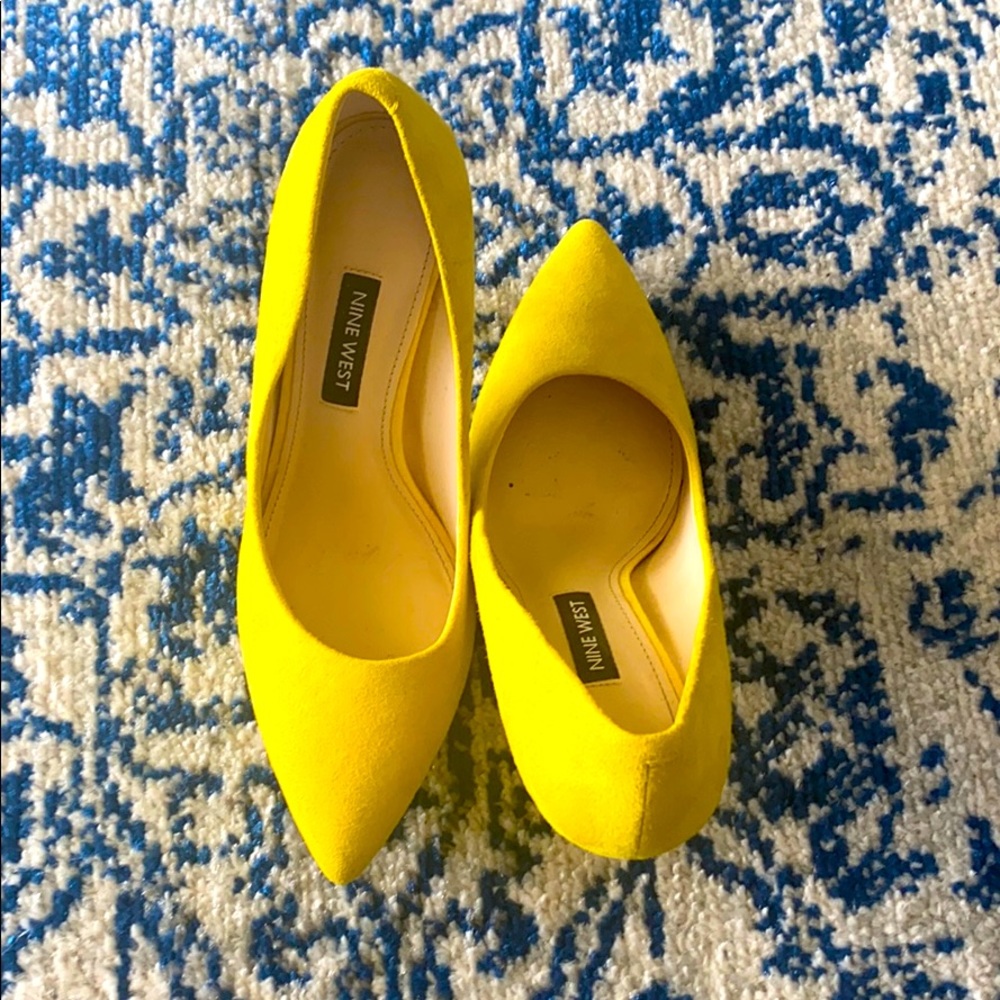 Nine West Yellow 6.5 Pump Heels